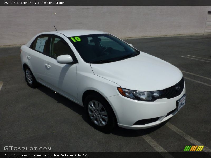 Clear White / Stone 2010 Kia Forte LX