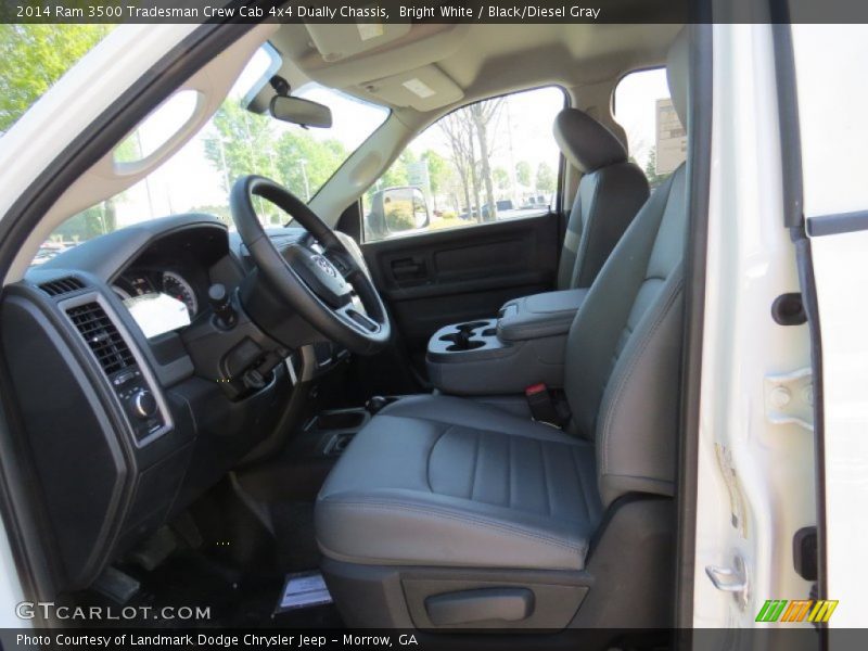 Bright White / Black/Diesel Gray 2014 Ram 3500 Tradesman Crew Cab 4x4 Dually Chassis