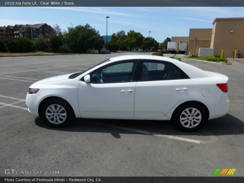 Clear White / Stone 2010 Kia Forte LX