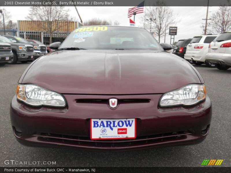 Berry Red Metallic / Ebony Black 2003 Chevrolet Monte Carlo SS