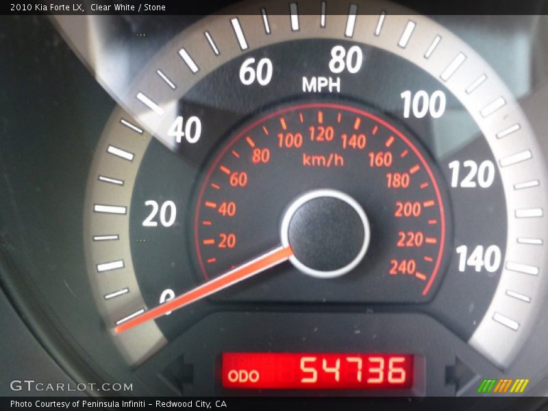 Clear White / Stone 2010 Kia Forte LX