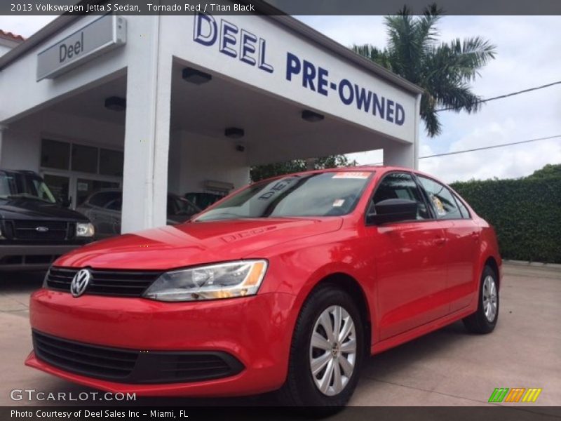 Tornado Red / Titan Black 2013 Volkswagen Jetta S Sedan