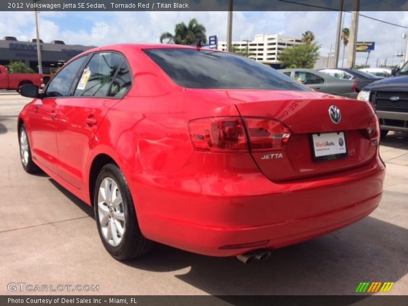 Tornado Red / Titan Black 2012 Volkswagen Jetta SE Sedan