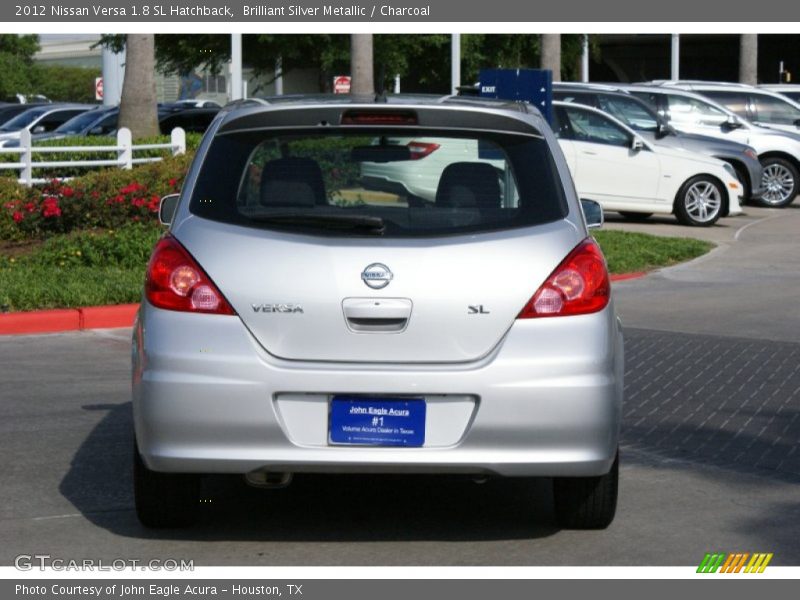 Brilliant Silver Metallic / Charcoal 2012 Nissan Versa 1.8 SL Hatchback