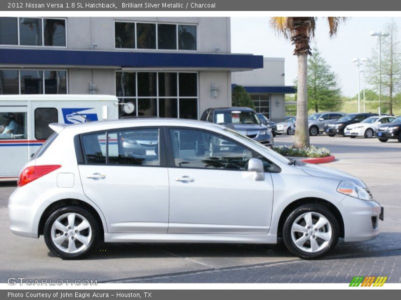 Brilliant Silver Metallic / Charcoal 2012 Nissan Versa 1.8 SL Hatchback