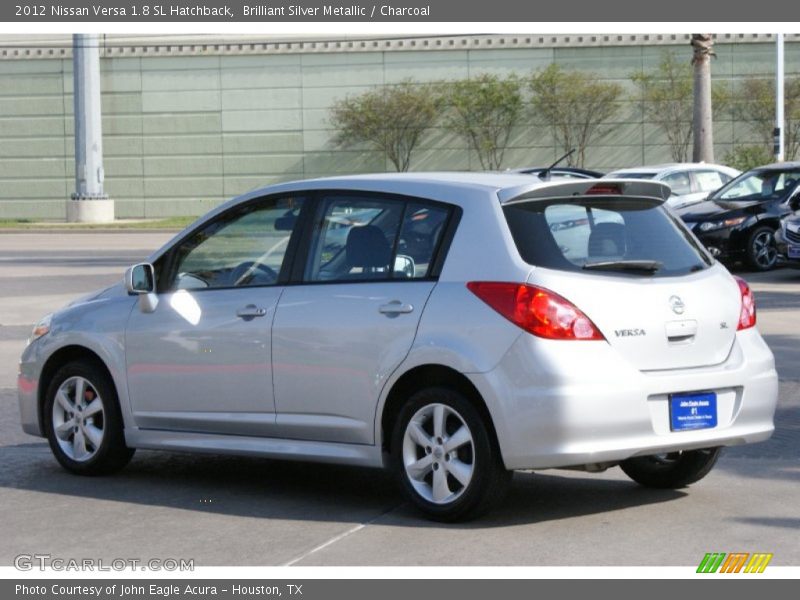Brilliant Silver Metallic / Charcoal 2012 Nissan Versa 1.8 SL Hatchback