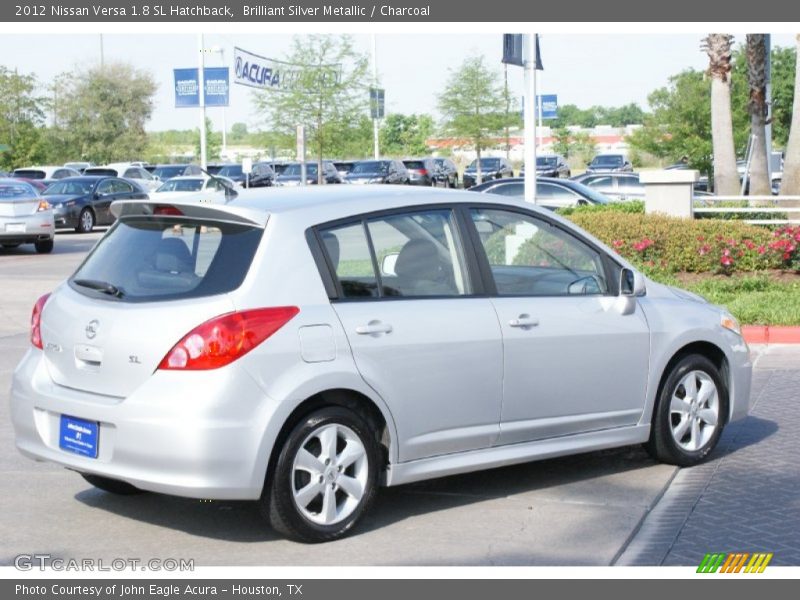 Brilliant Silver Metallic / Charcoal 2012 Nissan Versa 1.8 SL Hatchback