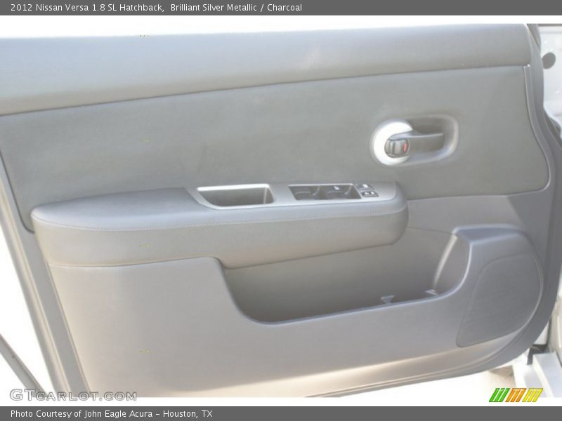 Brilliant Silver Metallic / Charcoal 2012 Nissan Versa 1.8 SL Hatchback