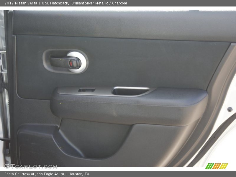 Brilliant Silver Metallic / Charcoal 2012 Nissan Versa 1.8 SL Hatchback