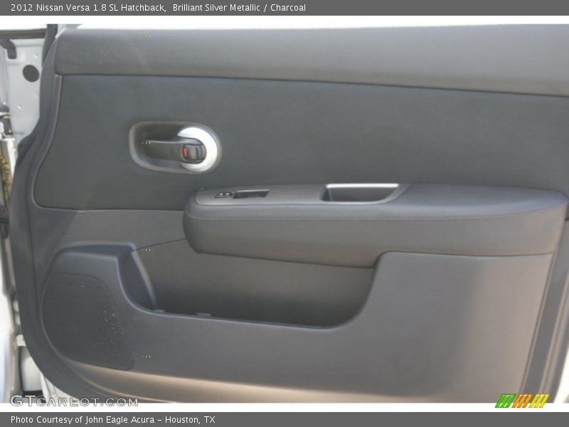 Brilliant Silver Metallic / Charcoal 2012 Nissan Versa 1.8 SL Hatchback