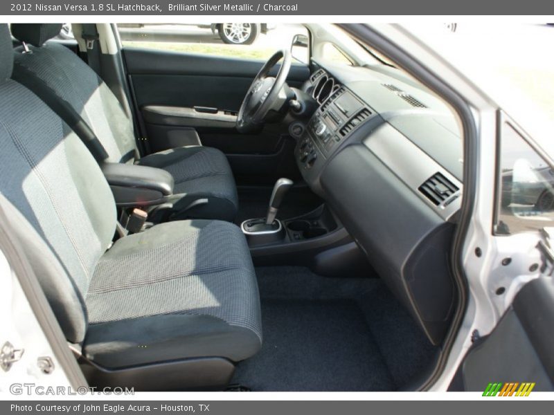 Brilliant Silver Metallic / Charcoal 2012 Nissan Versa 1.8 SL Hatchback