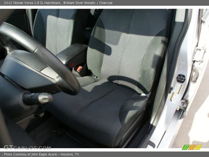 Brilliant Silver Metallic / Charcoal 2012 Nissan Versa 1.8 SL Hatchback