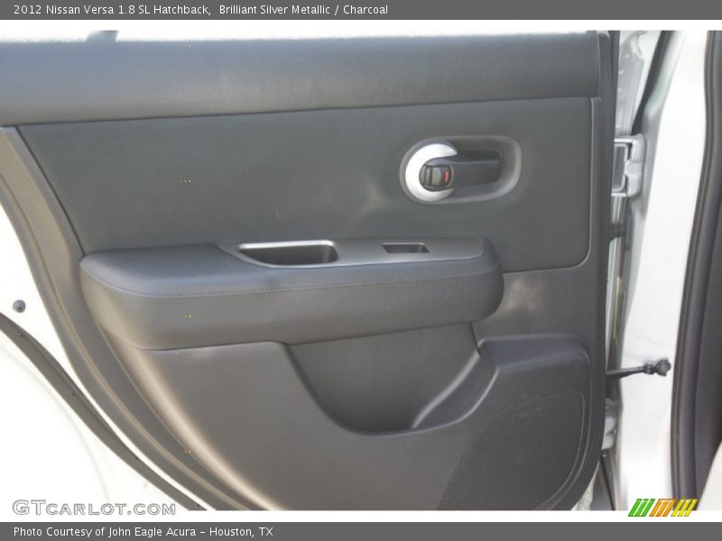 Brilliant Silver Metallic / Charcoal 2012 Nissan Versa 1.8 SL Hatchback