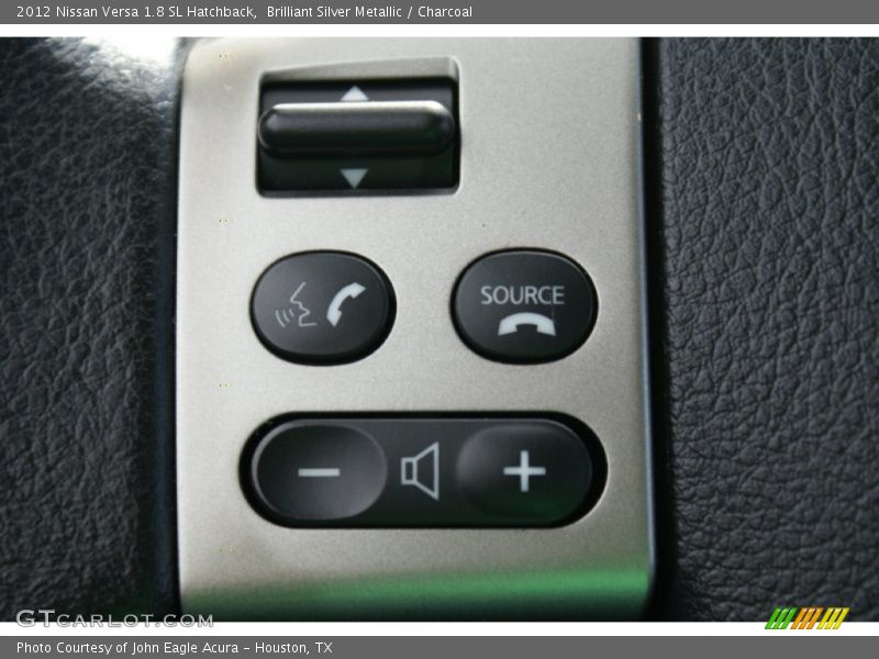 Brilliant Silver Metallic / Charcoal 2012 Nissan Versa 1.8 SL Hatchback
