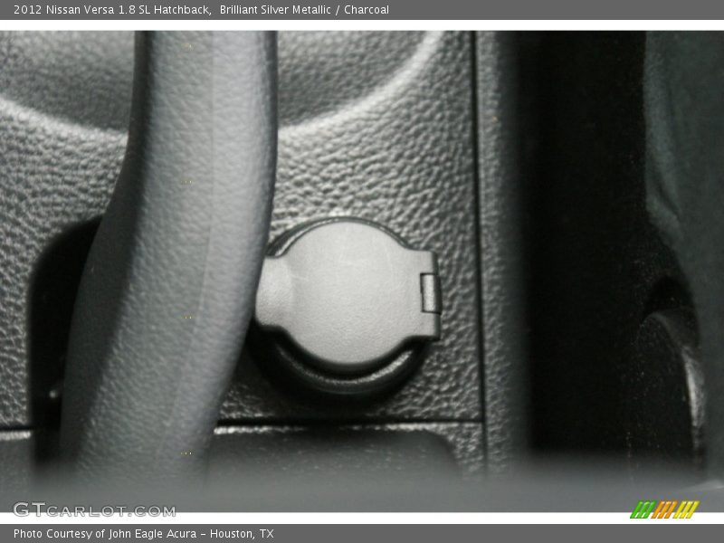 Brilliant Silver Metallic / Charcoal 2012 Nissan Versa 1.8 SL Hatchback