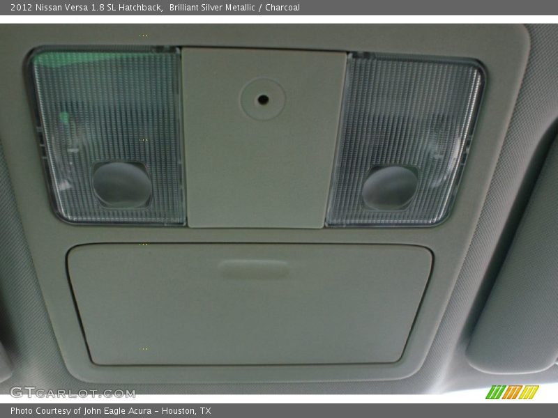 Brilliant Silver Metallic / Charcoal 2012 Nissan Versa 1.8 SL Hatchback