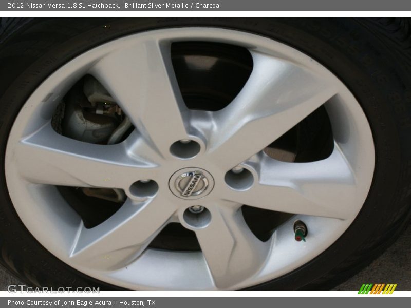 Brilliant Silver Metallic / Charcoal 2012 Nissan Versa 1.8 SL Hatchback