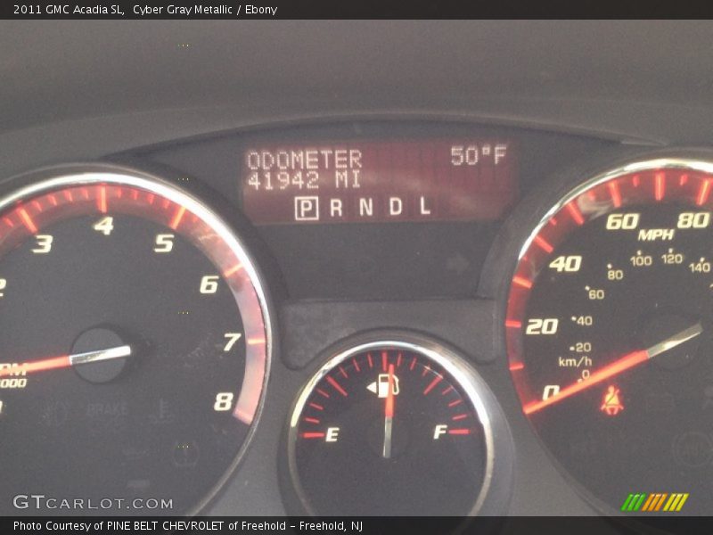 Cyber Gray Metallic / Ebony 2011 GMC Acadia SL