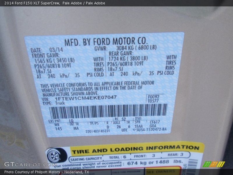 Pale Adobe / Pale Adobe 2014 Ford F150 XLT SuperCrew