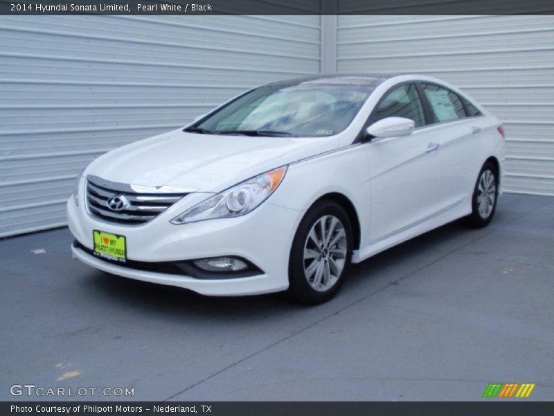 Pearl White / Black 2014 Hyundai Sonata Limited