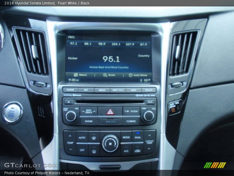 Pearl White / Black 2014 Hyundai Sonata Limited