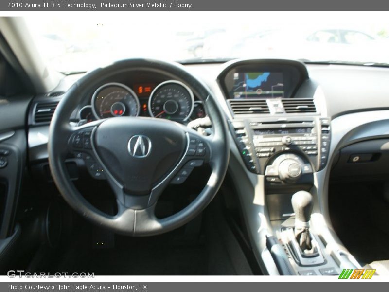 Palladium Silver Metallic / Ebony 2010 Acura TL 3.5 Technology