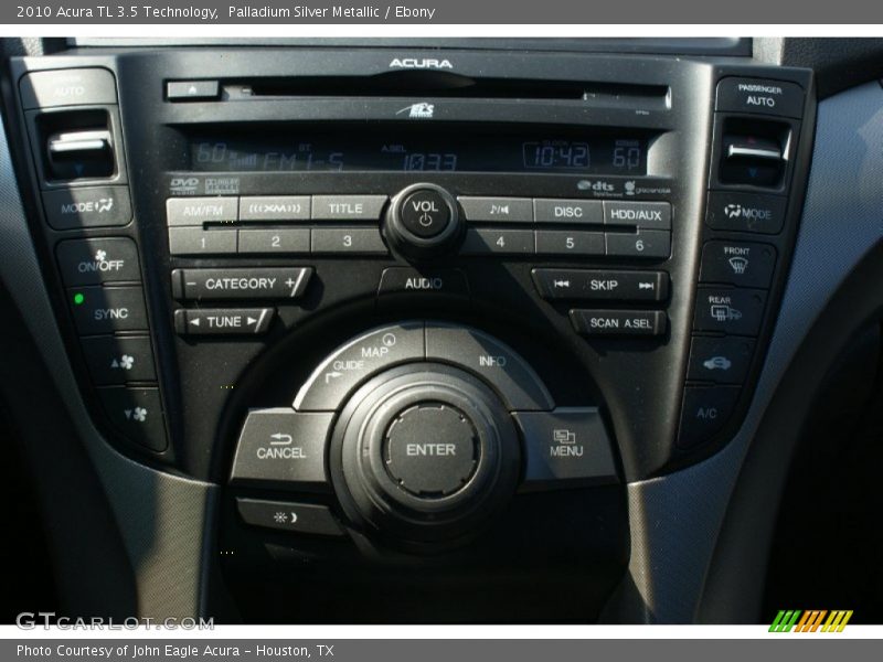 Palladium Silver Metallic / Ebony 2010 Acura TL 3.5 Technology