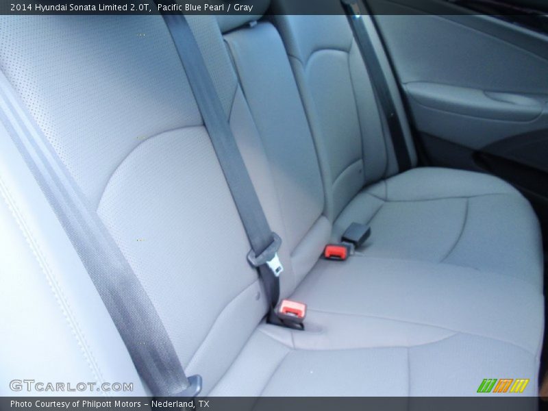 Pacific Blue Pearl / Gray 2014 Hyundai Sonata Limited 2.0T