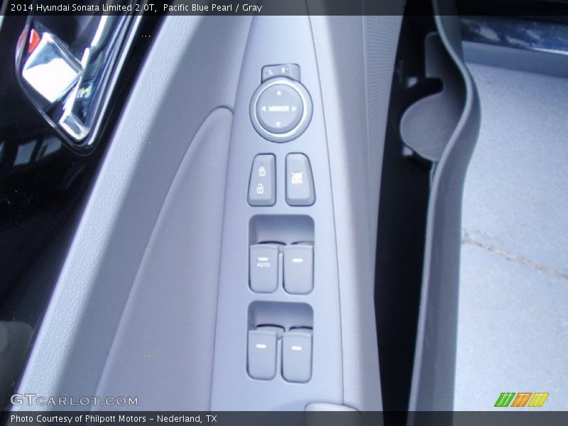 Pacific Blue Pearl / Gray 2014 Hyundai Sonata Limited 2.0T