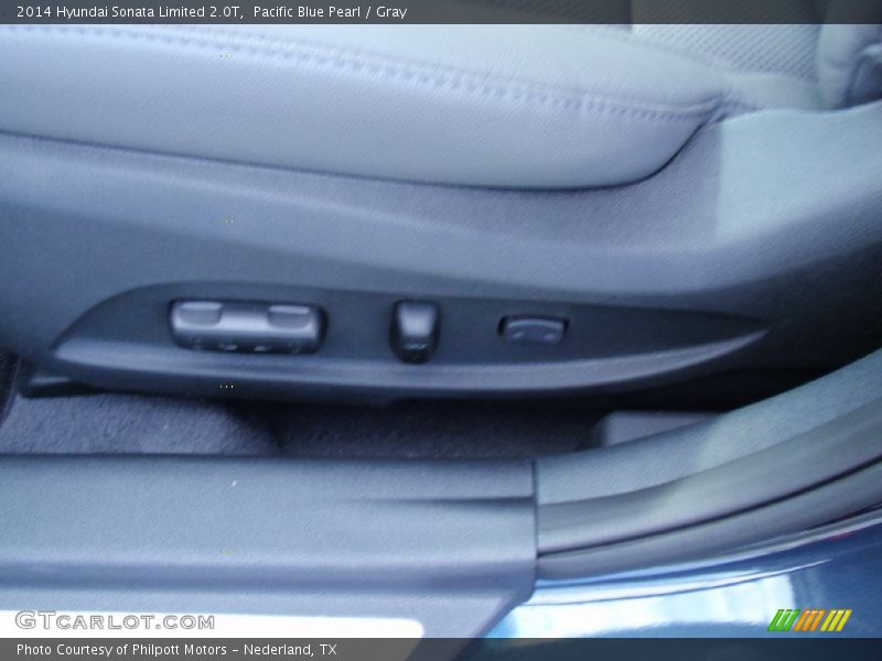 Pacific Blue Pearl / Gray 2014 Hyundai Sonata Limited 2.0T