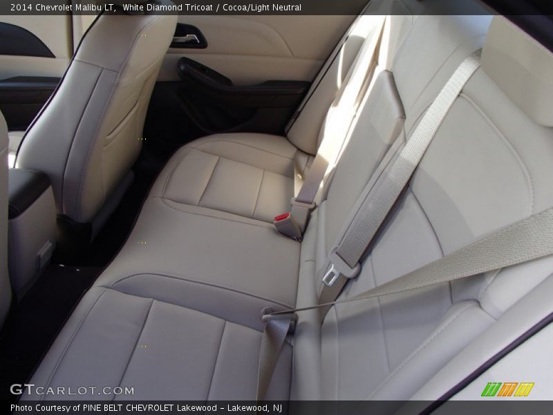 White Diamond Tricoat / Cocoa/Light Neutral 2014 Chevrolet Malibu LT