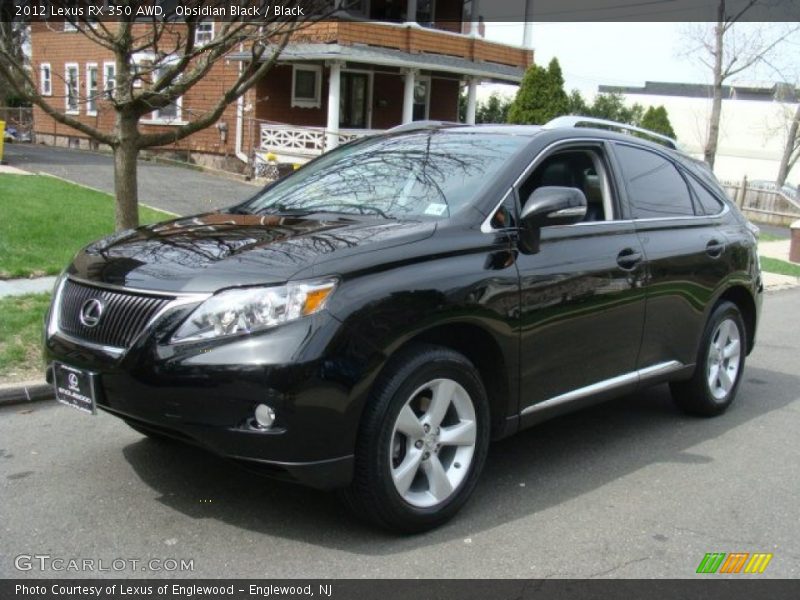 Obsidian Black / Black 2012 Lexus RX 350 AWD
