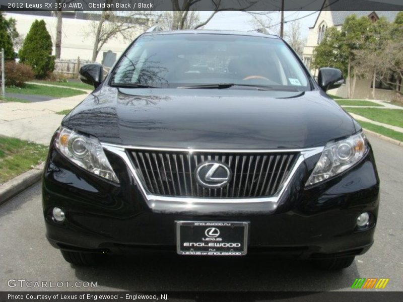 Obsidian Black / Black 2012 Lexus RX 350 AWD