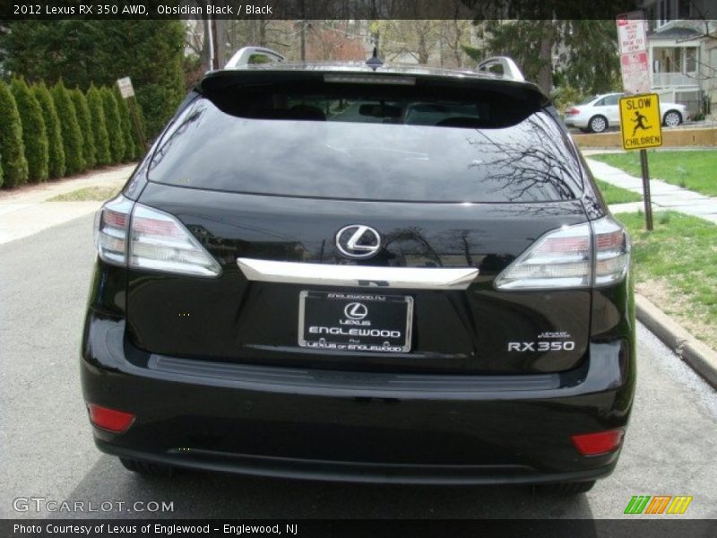 Obsidian Black / Black 2012 Lexus RX 350 AWD