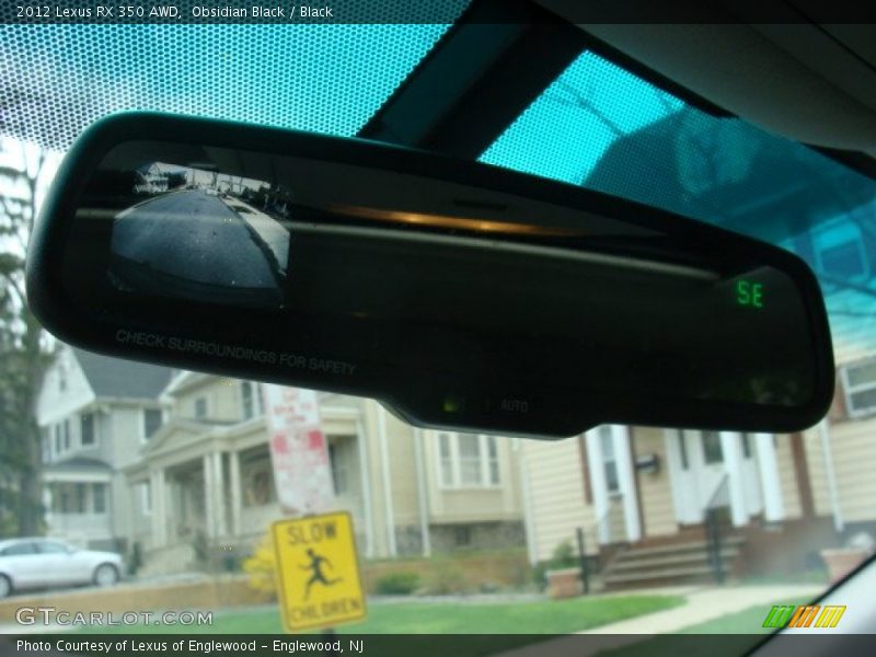Obsidian Black / Black 2012 Lexus RX 350 AWD