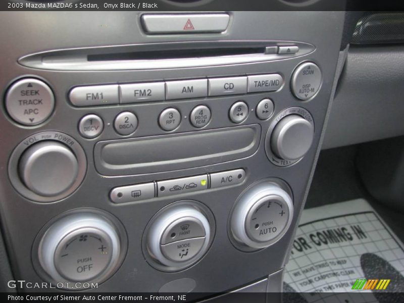 Onyx Black / Black 2003 Mazda MAZDA6 s Sedan