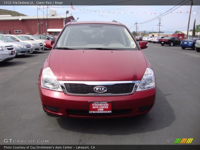 Claret Red / Beige 2012 Kia Sedona LX