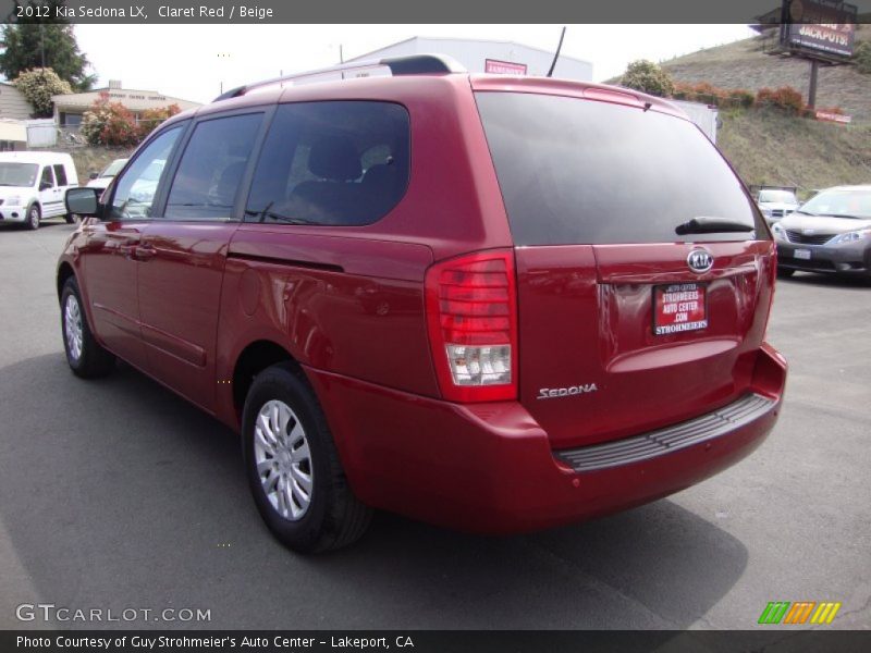 Claret Red / Beige 2012 Kia Sedona LX