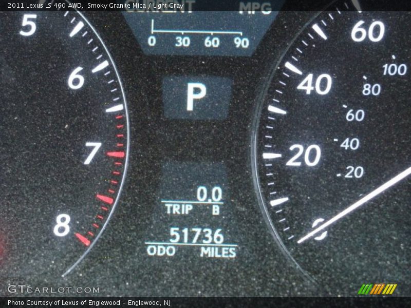 Smoky Granite Mica / Light Gray 2011 Lexus LS 460 AWD