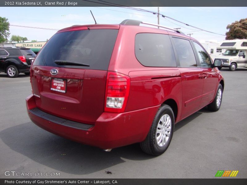 Claret Red / Beige 2012 Kia Sedona LX