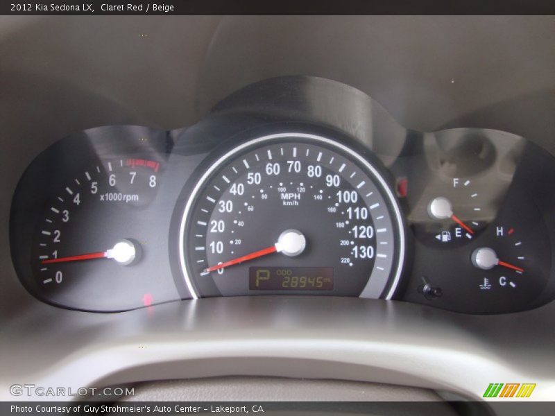 Claret Red / Beige 2012 Kia Sedona LX