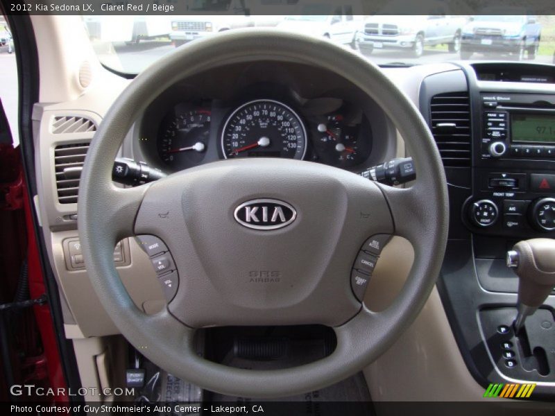 Claret Red / Beige 2012 Kia Sedona LX