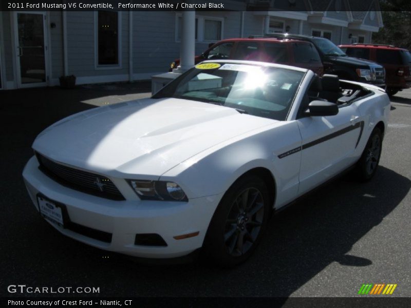 Performance White / Charcoal Black 2011 Ford Mustang V6 Convertible