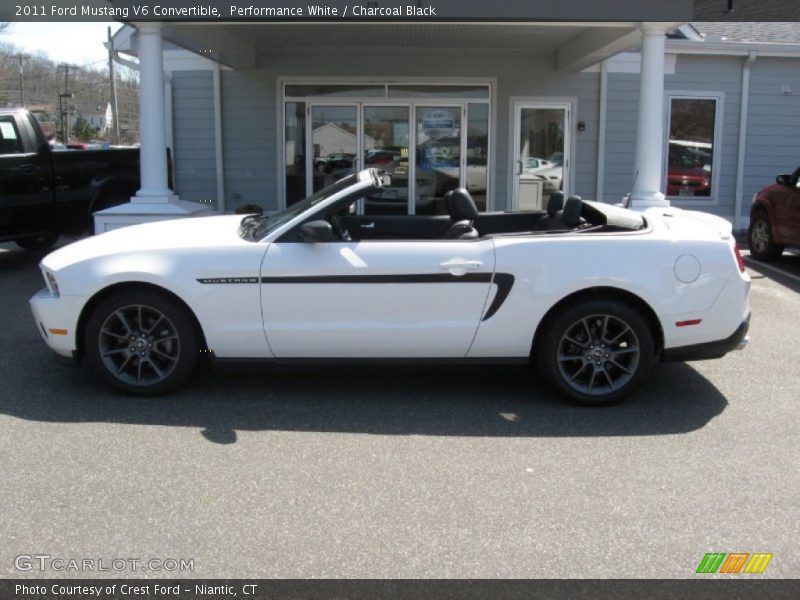 Performance White / Charcoal Black 2011 Ford Mustang V6 Convertible