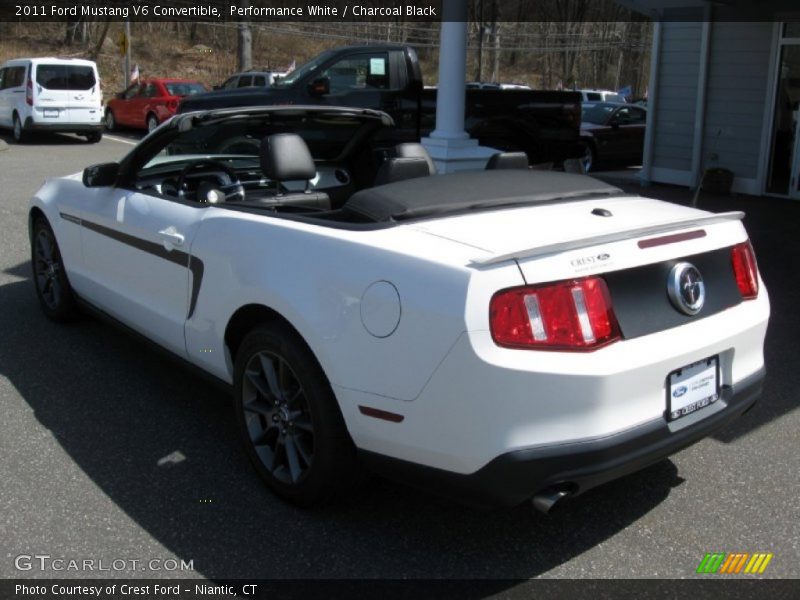Performance White / Charcoal Black 2011 Ford Mustang V6 Convertible