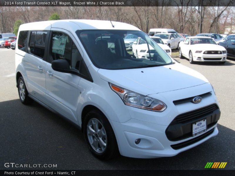 Frozen White / Charcoal Black 2014 Ford Transit Connect XLT Wagon