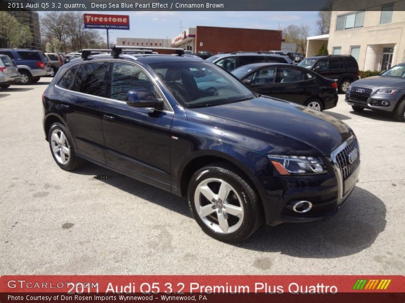 Deep Sea Blue Pearl Effect / Cinnamon Brown 2011 Audi Q5 3.2 quattro