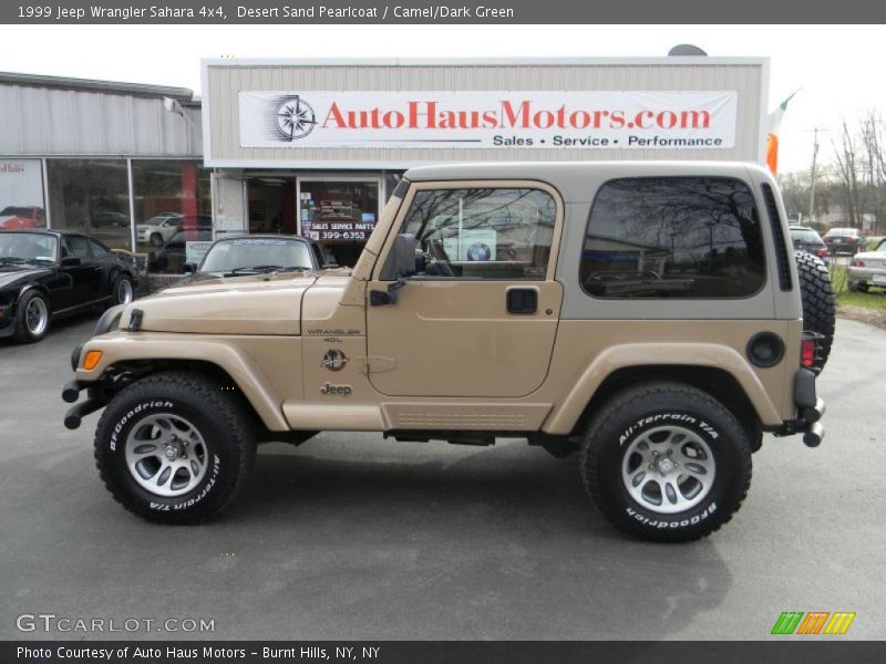 Desert Sand Pearlcoat / Camel/Dark Green 1999 Jeep Wrangler Sahara 4x4