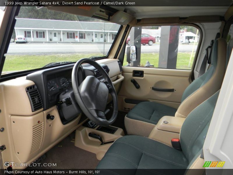 Desert Sand Pearlcoat / Camel/Dark Green 1999 Jeep Wrangler Sahara 4x4