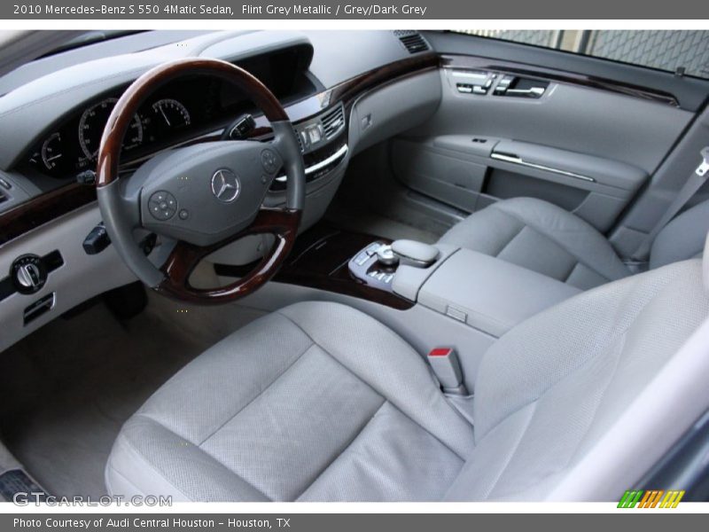 Flint Grey Metallic / Grey/Dark Grey 2010 Mercedes-Benz S 550 4Matic Sedan